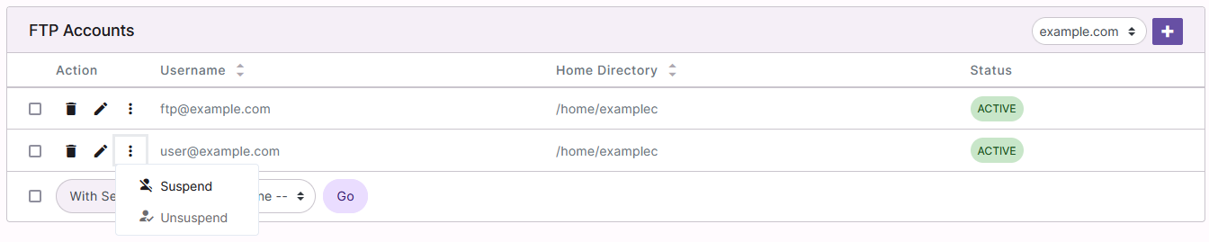 Options List
